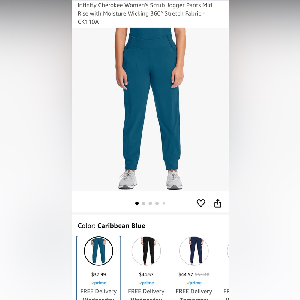 Infinity Cherokee Scrub Jogger Pants Mid Rise XXS
